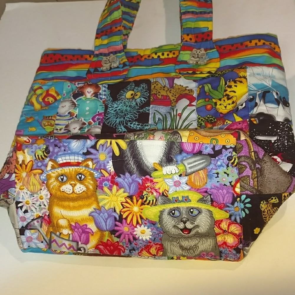 Quilted Patchwork Handbag - image 8